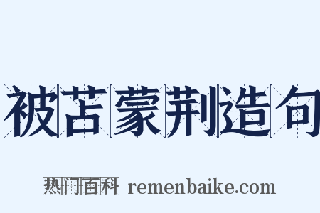 被苫蒙荆造句是什么意思的图片